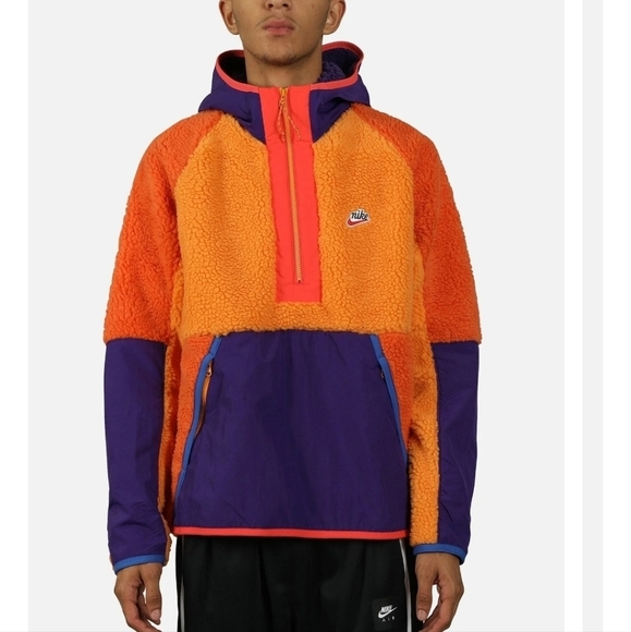 Retro Nike Half-Zip Heritage Fleece Hoodie Sweatshirt Men's S - Picture 2 of 14